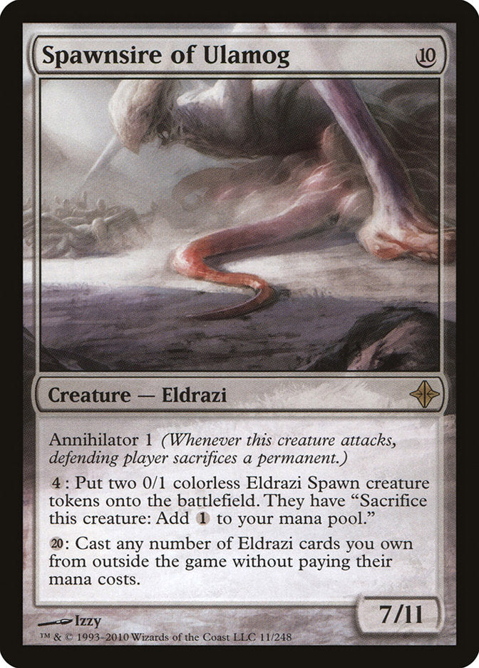 mtg rise of the eldrazi cards Spawnsire of Ulamog [Rise of the Eldrazi] Moderately Played