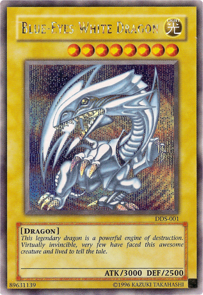 yugioh blue eyes white dragon card price When it comes to collectors' value, the Blue-Eyes is the undisputed heavy hitter of the Yu-Gi-Oh! world. Depending on the print, the rarity, and the condition, a single can range EN001 1st Ed Blue Blue-Eyes White Dragon - Duel