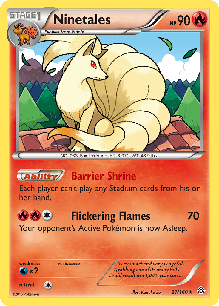 Pokemon X & Y Primal Clash Rare Ninetales #21
