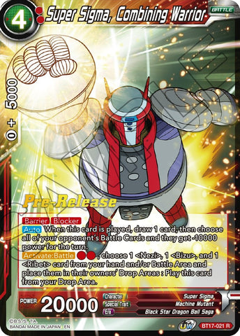 Super Sigma, Combining Warrior (BT17-021) [Ultimate Squad Prerelease Promos]