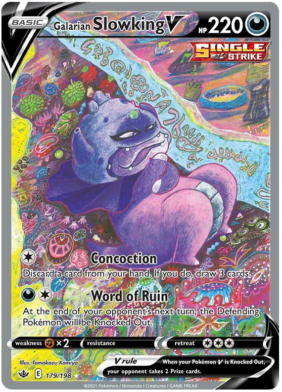 pokemon card slowking Amazon.com: Galarian Slowking V 099/198 & Galarian Slowbro V 099/189 - Pokemon Ultra Rare Card Lot - Chilling Reign