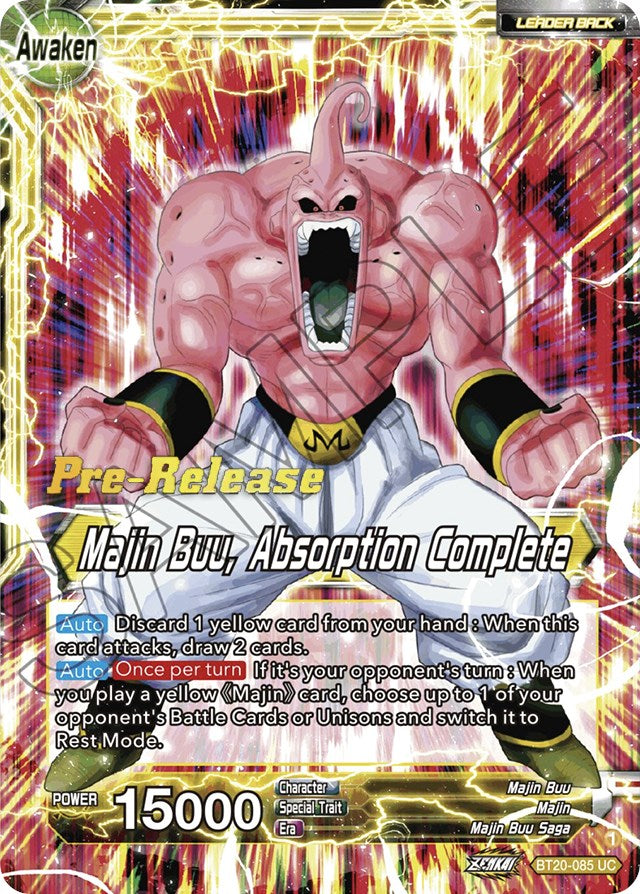 Majin Buu // Majin Buu, Absorption Complete (BT20-085) [Power Absorbed Prerelease Promos]