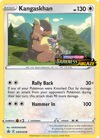 Kangaskhan (SWSH038) (Prerelease Promo) [Sword & Shield: Black Star Promos]