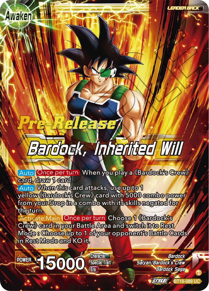 Bardock's Crew // Bardock, Inherited Will (BT18-089) [Dawn of the Z-Legends Prerelease Promos]