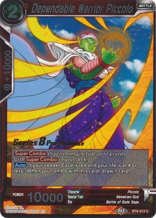 Dependable Warrior Piccolo (BT8-013_PR) [Malicious Machinations Prerelease Promos]