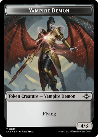 Vampire (0004) // Vampire Demon Double-Sided Token [The Lost Caverns of Ixalan Commander Tokens]