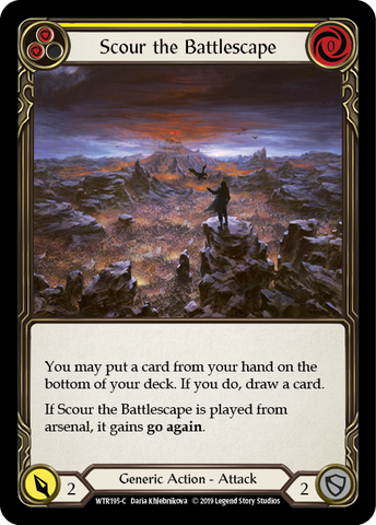 Scour the Battlescape (Yellow) [WTR195-C] (Welcome to Rathe)  Alpha Print Rainbow Foil