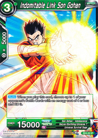 Indomitable Link Son Gohan (Starter Deck - The Guardian of Namekians) (SD4-02) [Colossal Warfare]