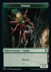 Spider // Human Double-sided Token [Commander Legends: Battle for Baldur's Gate Tokens]