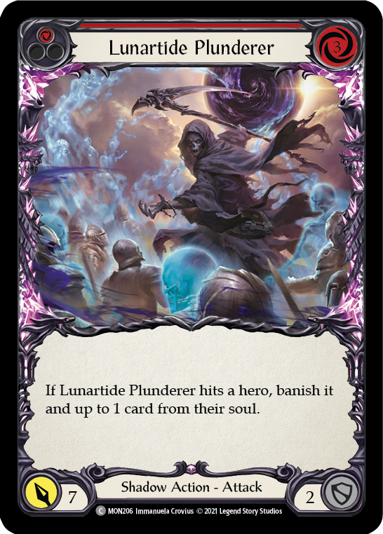 Lunartide Plunderer (Red) [MON206-RF] (Monarch)  1st Edition Rainbow Foil