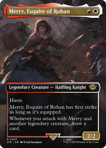 Merry, Esquire of Rohan (Borderless Alternate Art) [The Lord of the Rings: Tales of Middle-Earth]