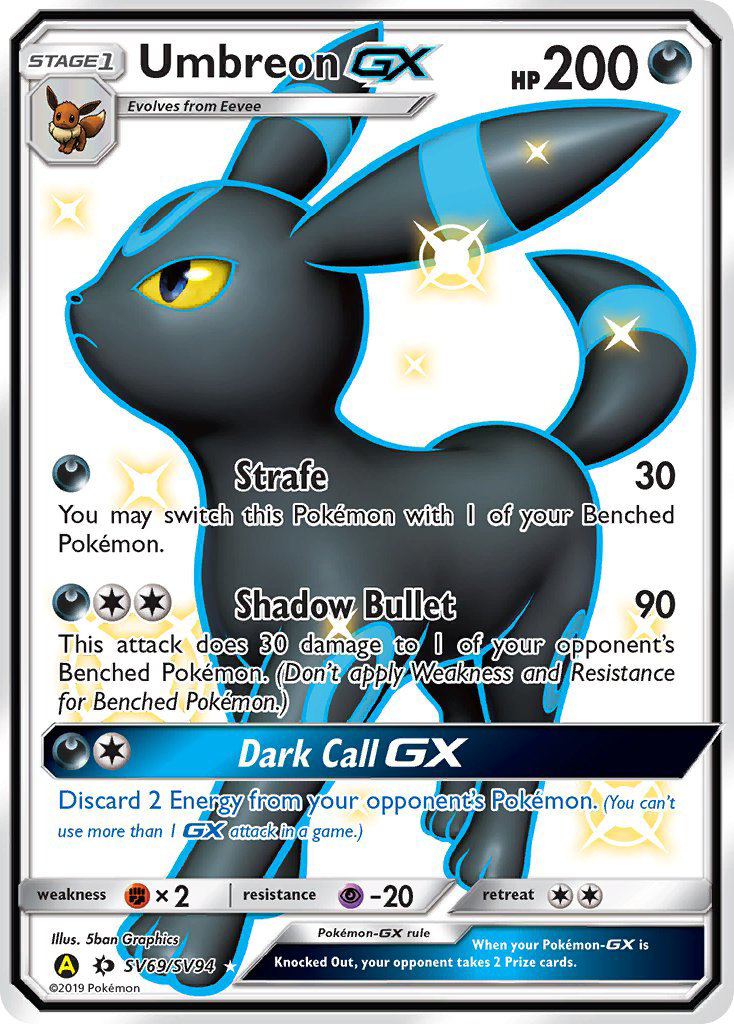 pokemon umbreon cards Umbreon GX (SV69/SV94) [Sun & Moon: Hidden Fates