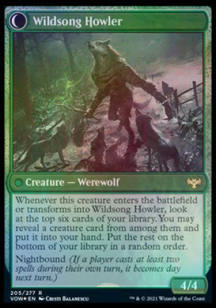 Howlpack Piper // Wildsong Howler [Innistrad: Crimson Vow Prerelease Promos]