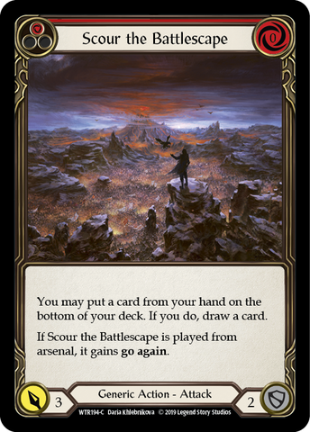 Scour the Battlescape (Red) [WTR194-C] (Welcome to Rathe)  Alpha Print Rainbow Foil