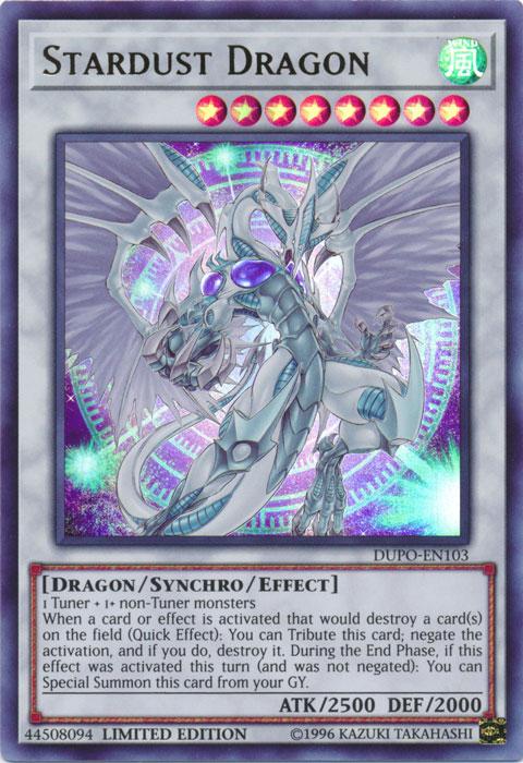stardust cards yugioh Stardust Dragon [DUPO-EN103] Ultra Rare