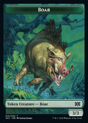 Boar // Spirit (008) Double-sided Token [Double Masters 2022 Tokens]