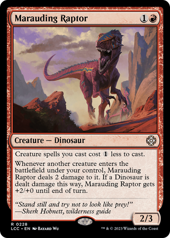 Marauding Raptor [The Lost Caverns of Ixalan Commander]