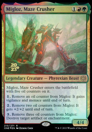 Migloz, Maze Crusher [Phyrexia: All Will Be One Prerelease Promos]