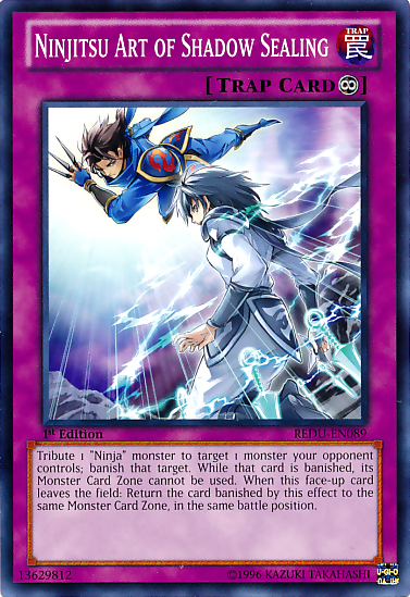 yugioh shadow cards Ninjitsu Art of Shadow Sealing [REDU-EN089] Common