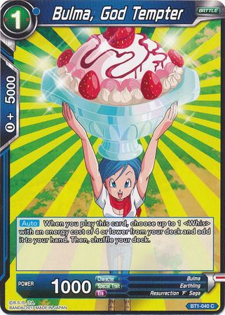 Bulma, God Tempter (BT1-040) [Galactic Battle]