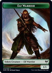 Elf Warrior // Giant Wizard Double-sided Token [Kaldheim Tokens]