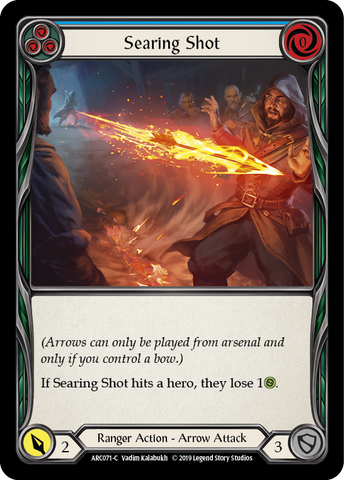 Searing Shot (Blue) [ARC071-C] (Arcane Rising)  1st Edition Rainbow Foil