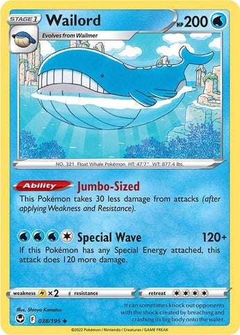 Wailord (038/195) [Sword & Shield: Silver Tempest]