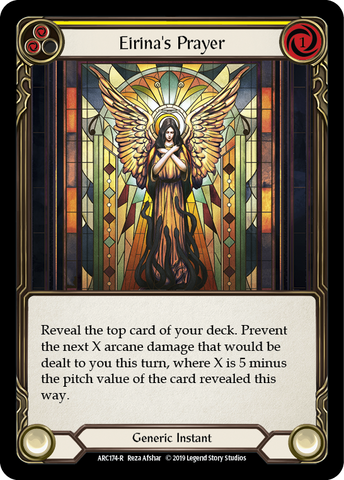 Eirina's Prayer (Yellow) [ARC174-R] (Arcane Rising)  1st Edition Rainbow Foil