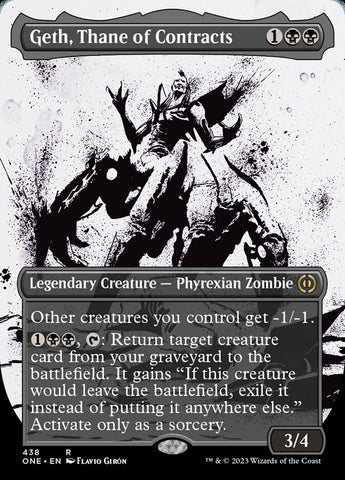 Geth, Thane of Contracts (Borderless Ichor Step-and-Compleat Foil) [Phyrexia: All Will Be One]