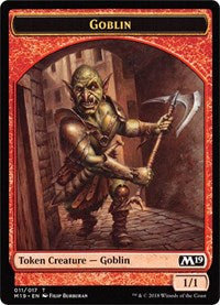 Goblin // Thopter Double-sided Token (Game Night) [Core Set 2019 Tokens]