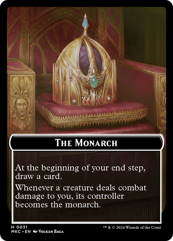 Gold // The Monarch Double-Sided Token [Murders at Karlov Manor Commander Tokens]