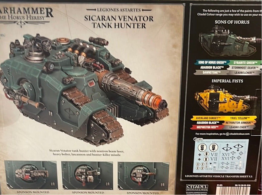 Legiones Of Astartes Sicaran Venator Tank Hunter