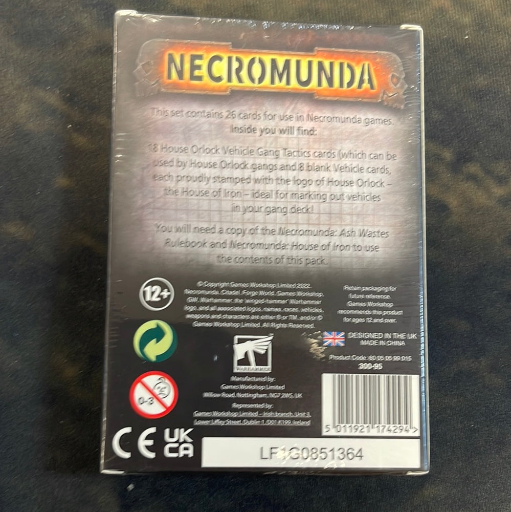 Necromunda - Orlock Vehicle Gang Tactics Cards