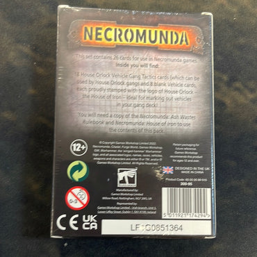 Necromunda - Orlock Vehicle Gang Tactics Cards