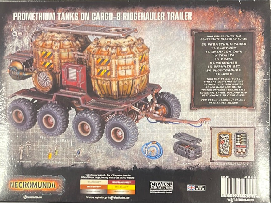 Necromunda Promethium Tanks On Cargo-8 Ridgehauler Trailer