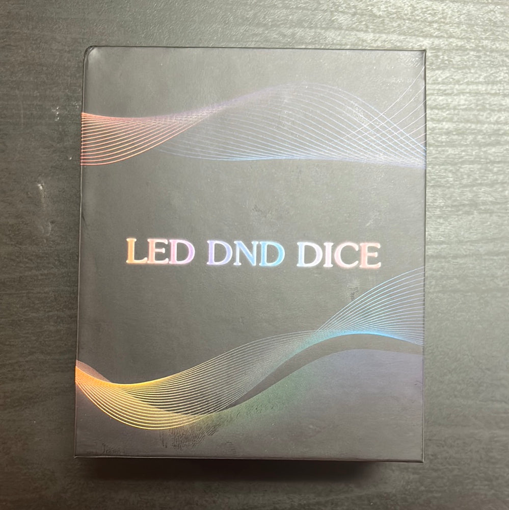 Light Up LED Set of 7 Polyhedral Dice with White Numbers for D20 Based RPG’s