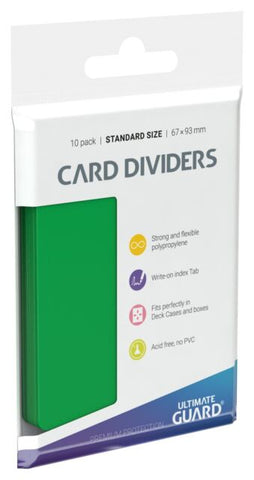 Ultimate Guard Card Dividers 10 pk - Green